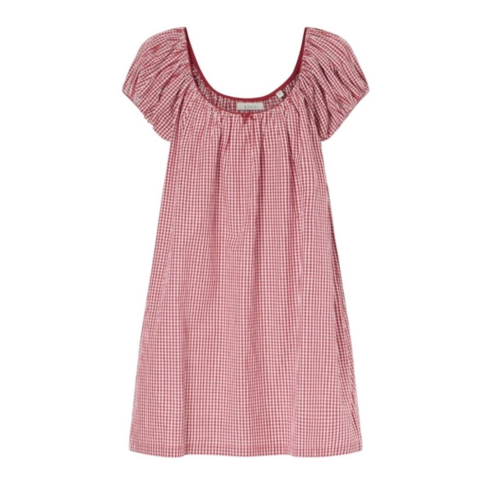 Doen Gathered Red Gingham Julia Dress Size XXL